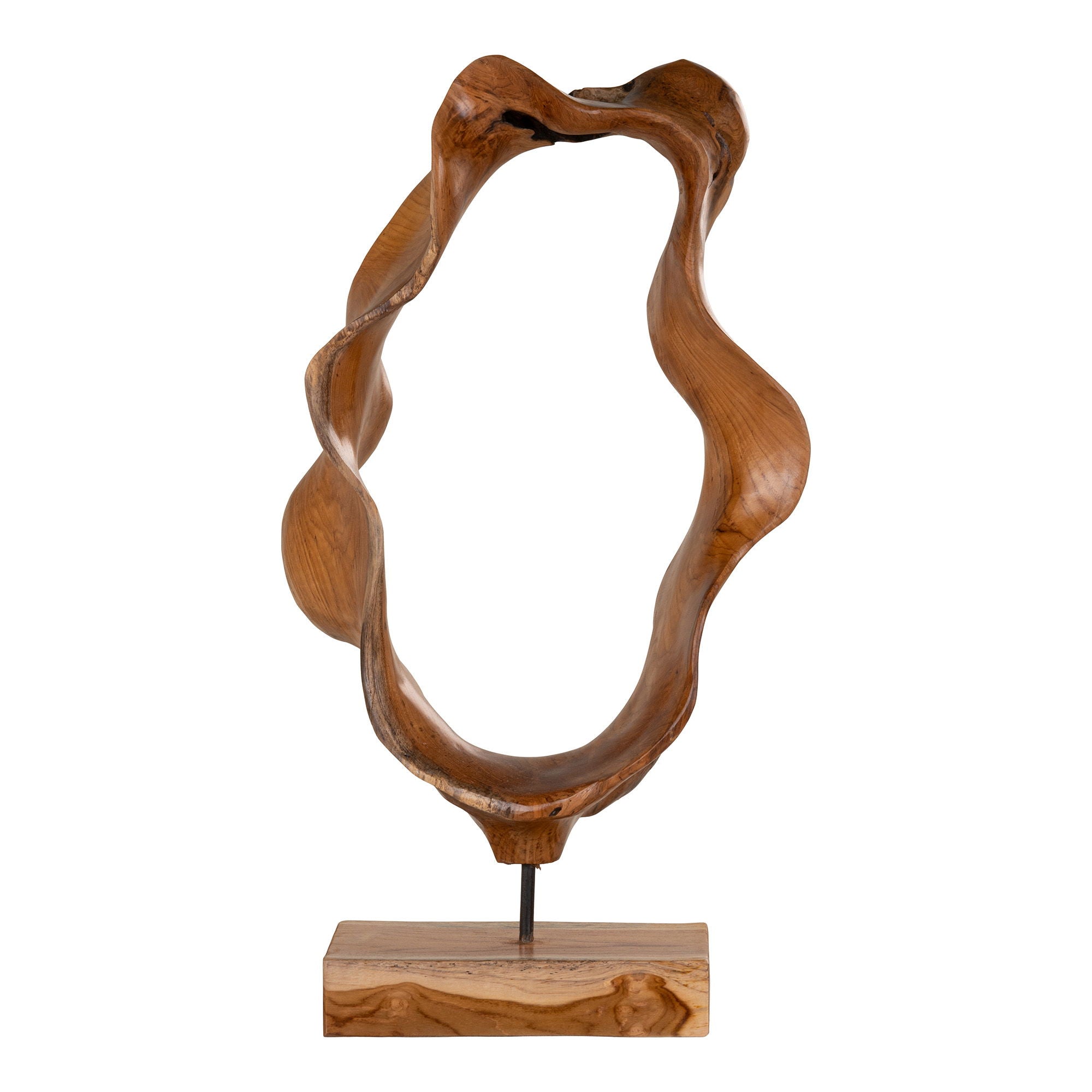 Donato Sculpture - Sculpture in teak, unique organic shape, 30x20x60 cm