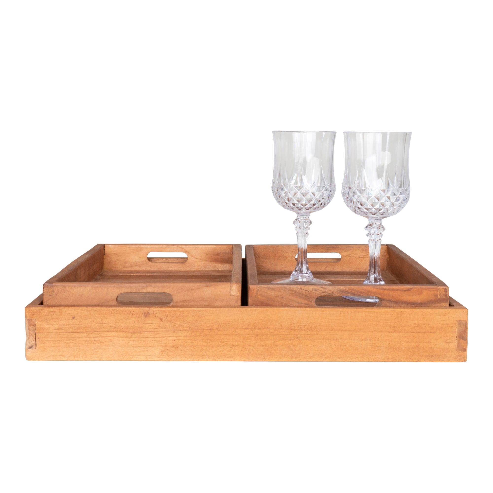 Faro Tray - 3 trays in teak