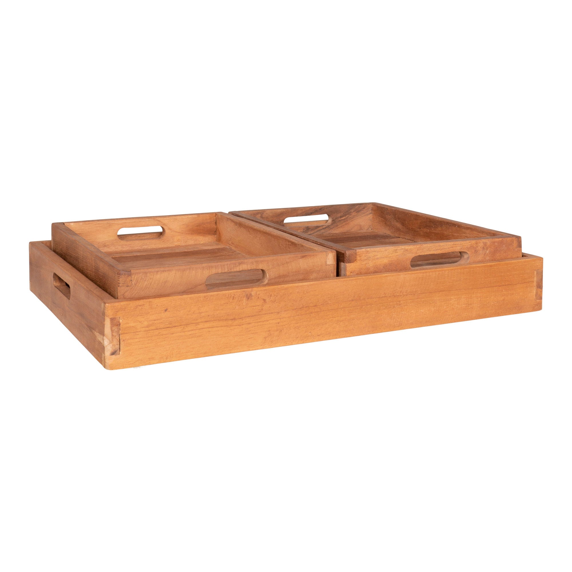 Faro Tray - 3 trays in teak