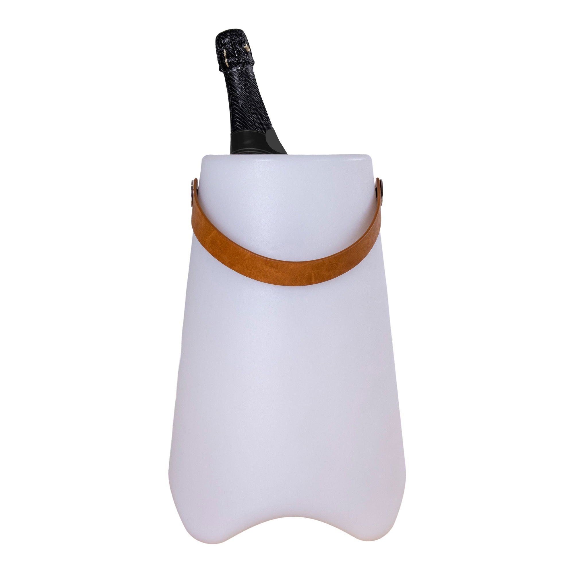 Bristol LED Wine cooler - Wine cooler with strap, white, rechargeable