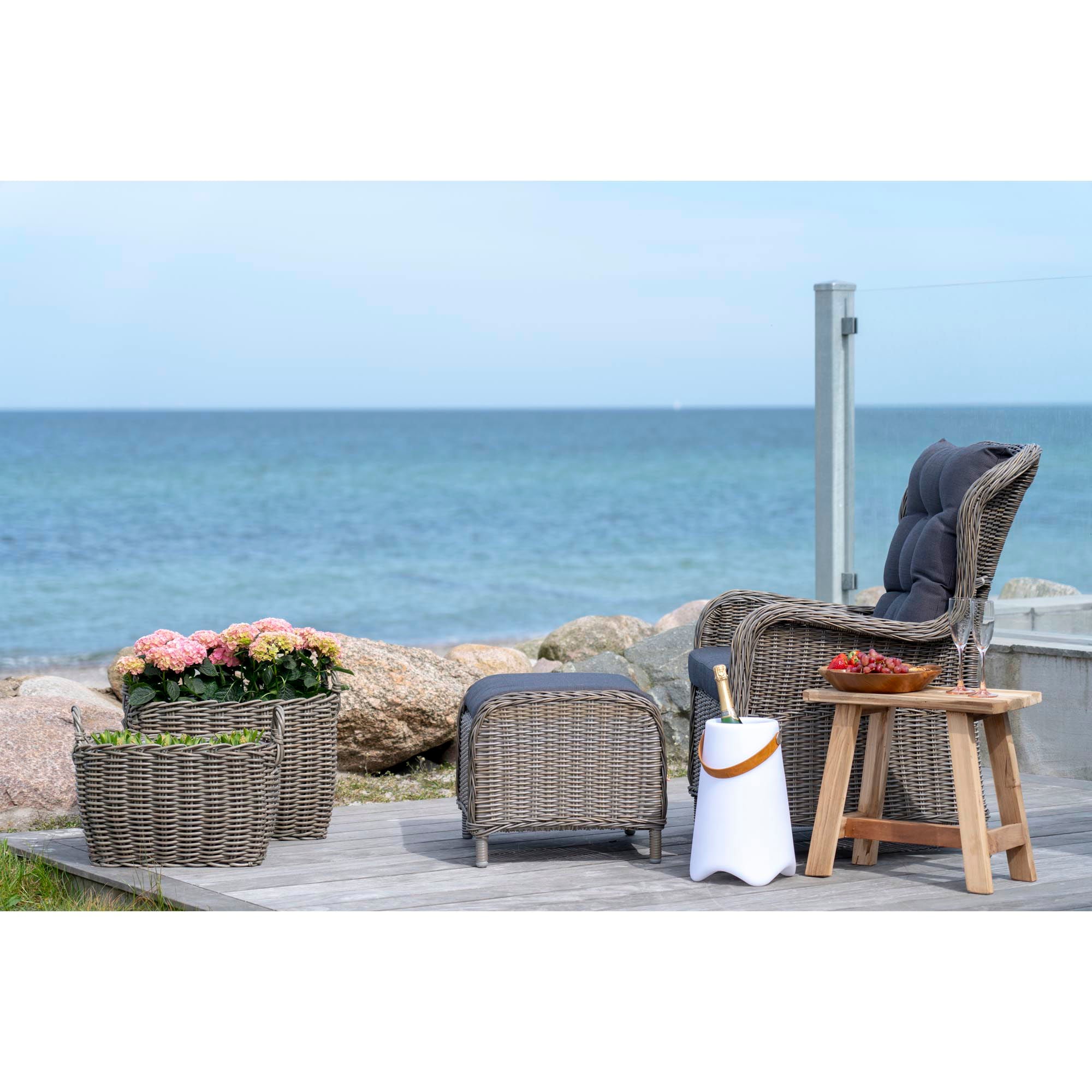 Bristol LED Wine cooler - Wine cooler with strap, white, rechargeable