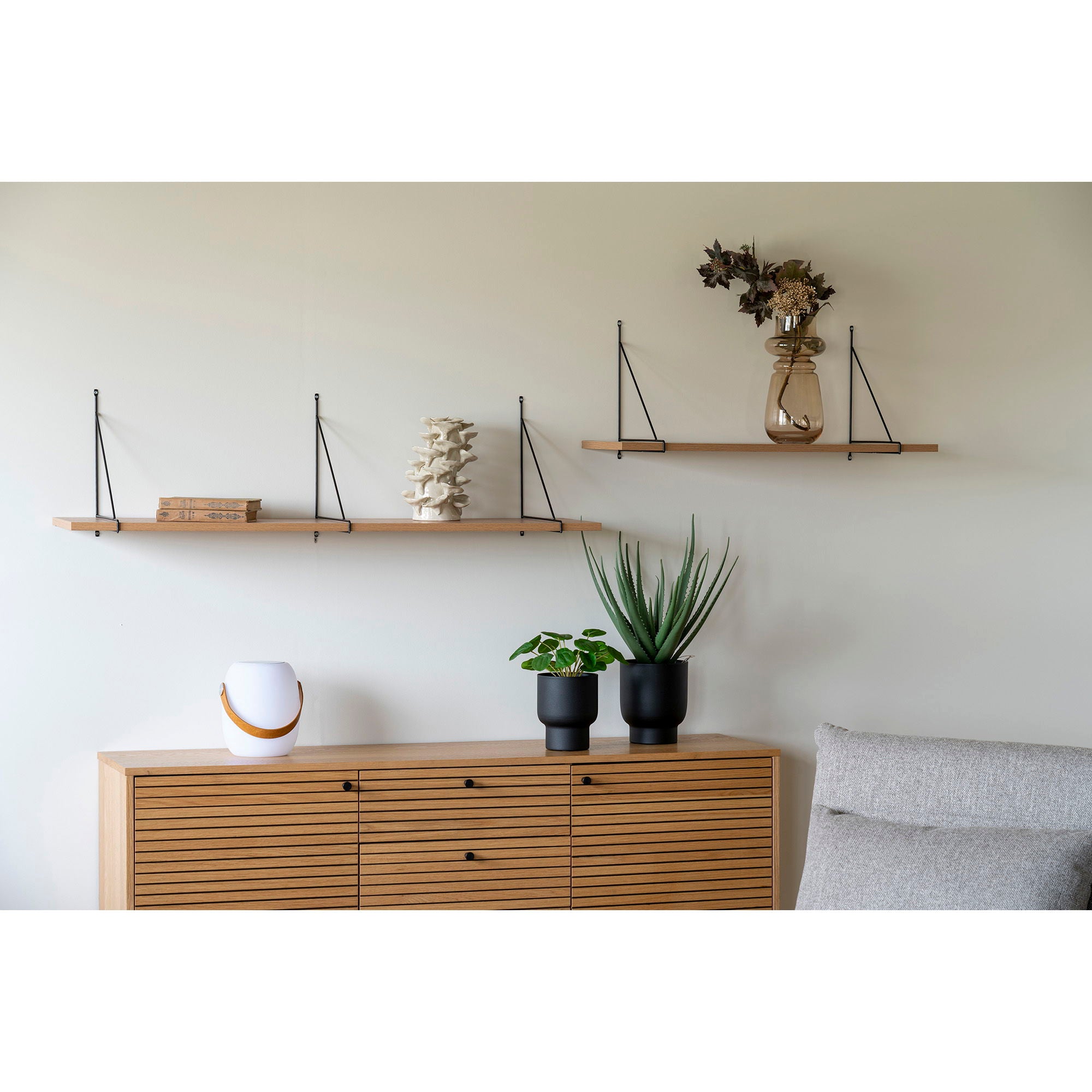 Cardiff LED Lamp - Lamp with strap, white, bluetooth speaker, rechargeable