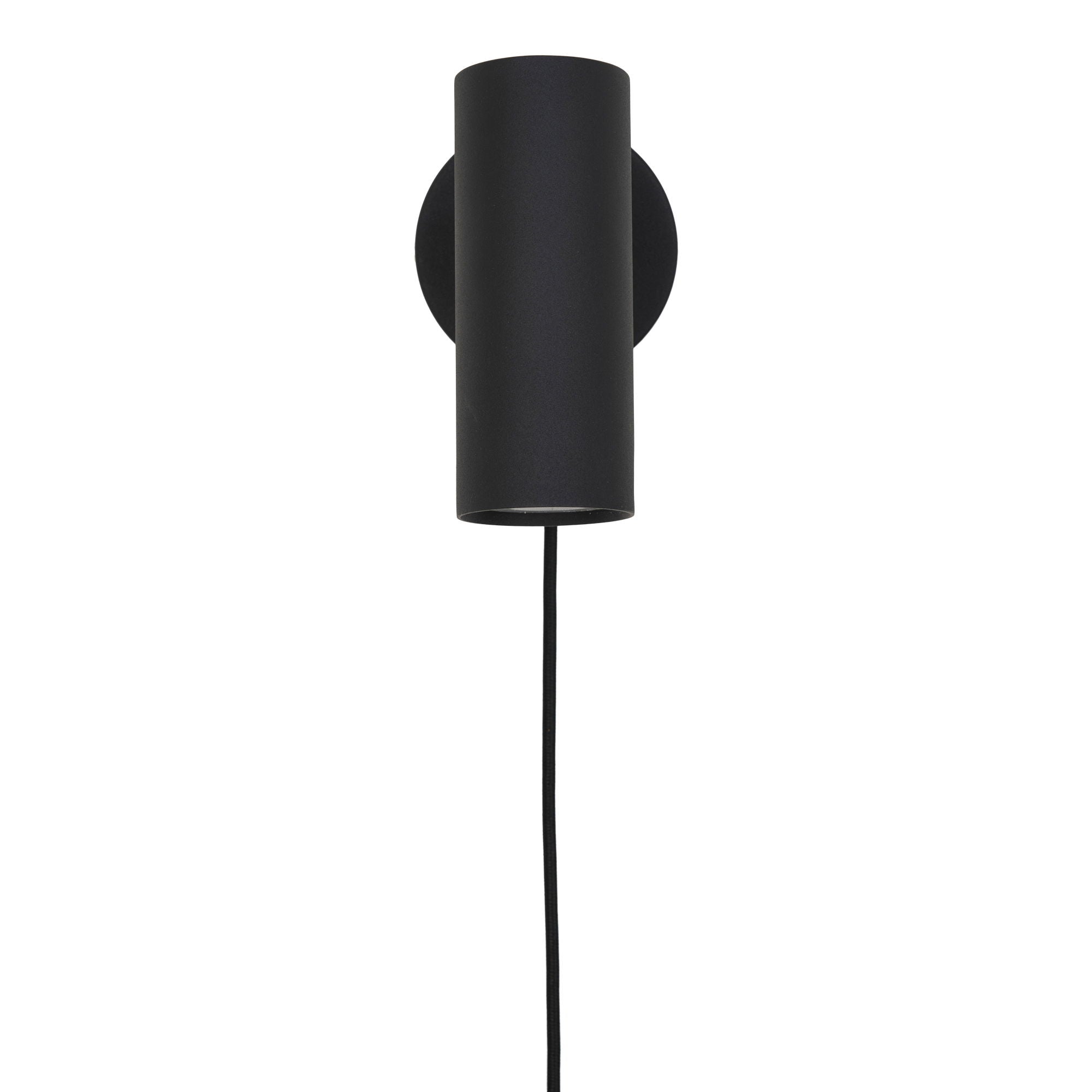 Paris Wall Lamp - Lamp in black with a 190 cm fabric cord Bulb: GU10/5W LED IP20