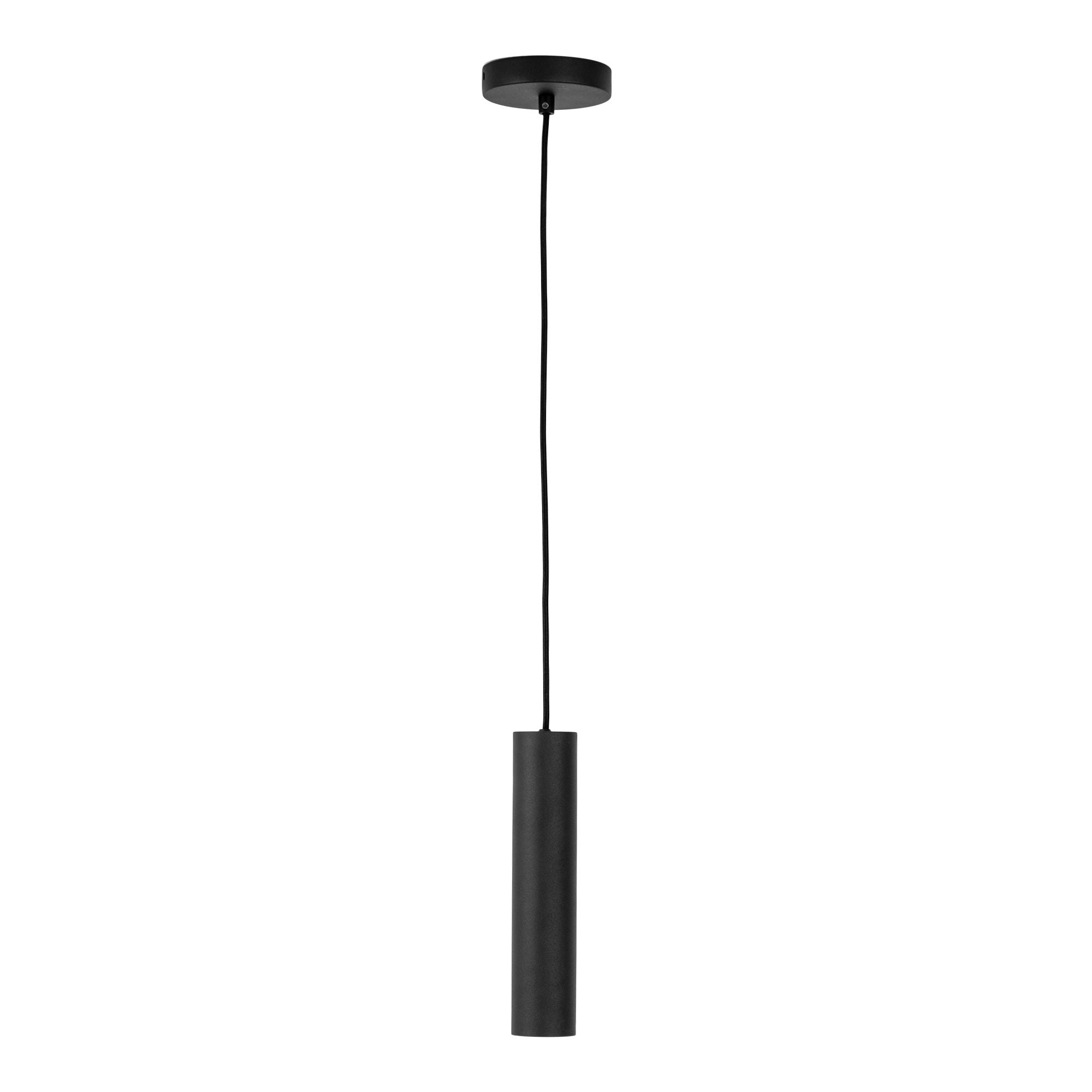 Paris Pendant - Lamp in black with a 120 cm fabric cord Bulb: GU10/5W LED IP20