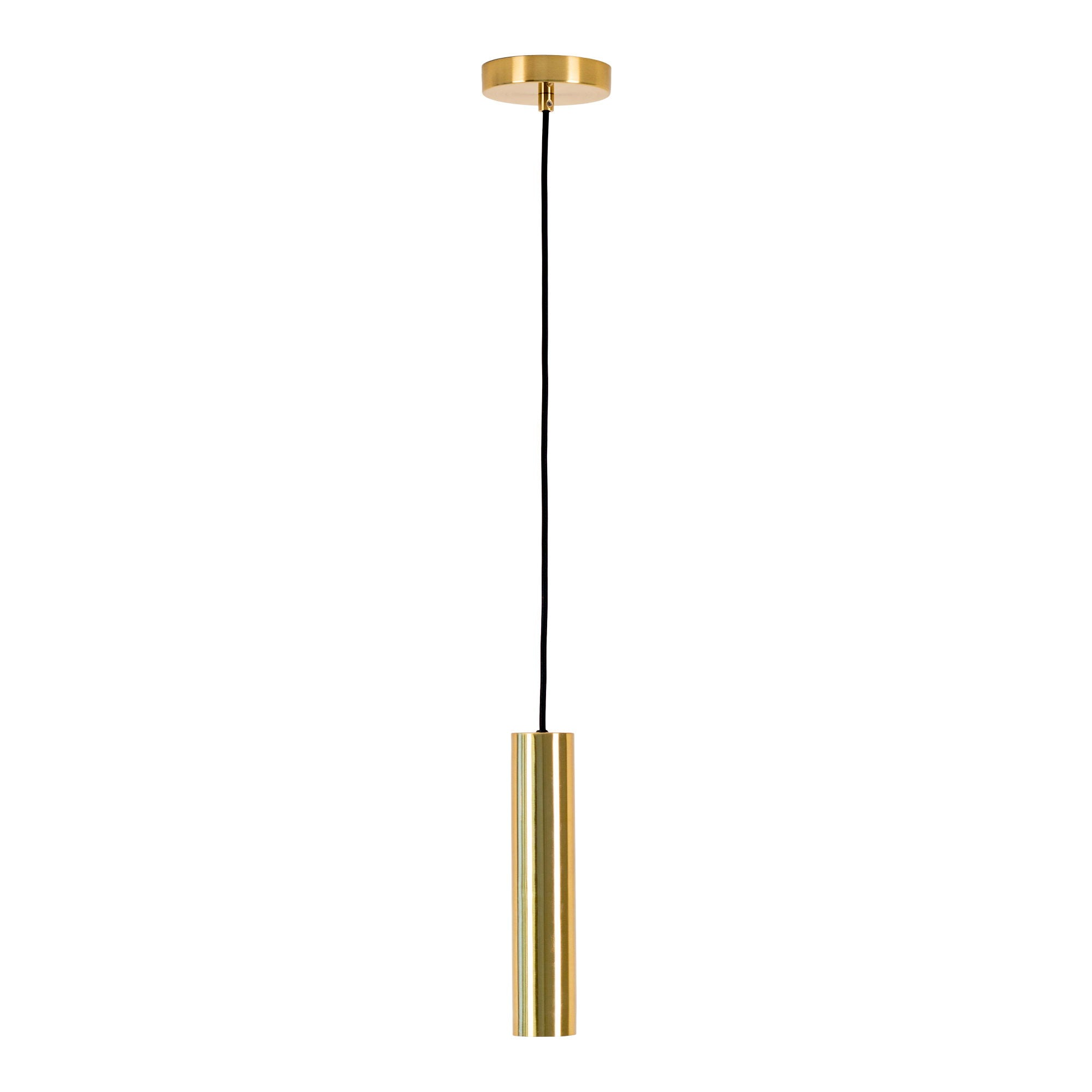Paris Pendant - Lamp in brass with a 120 cm fabric cord Bulb: GU10/5W LED IP20