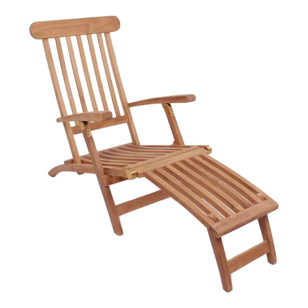 Arrecife Teak Deck Chair - Deck chair in teak. Adjustable back with 4 positions.
