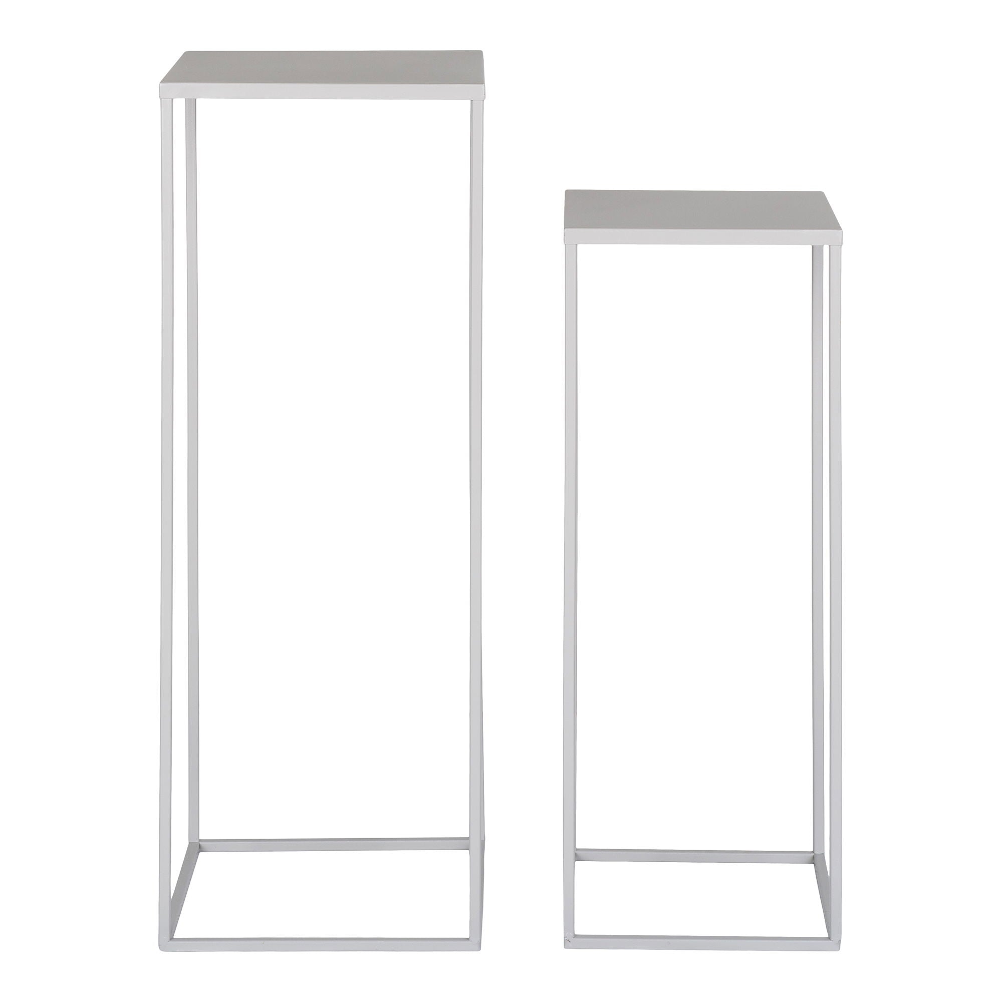 Beja Flower Stand - Flower Stand, steel, cool grey, set of 2