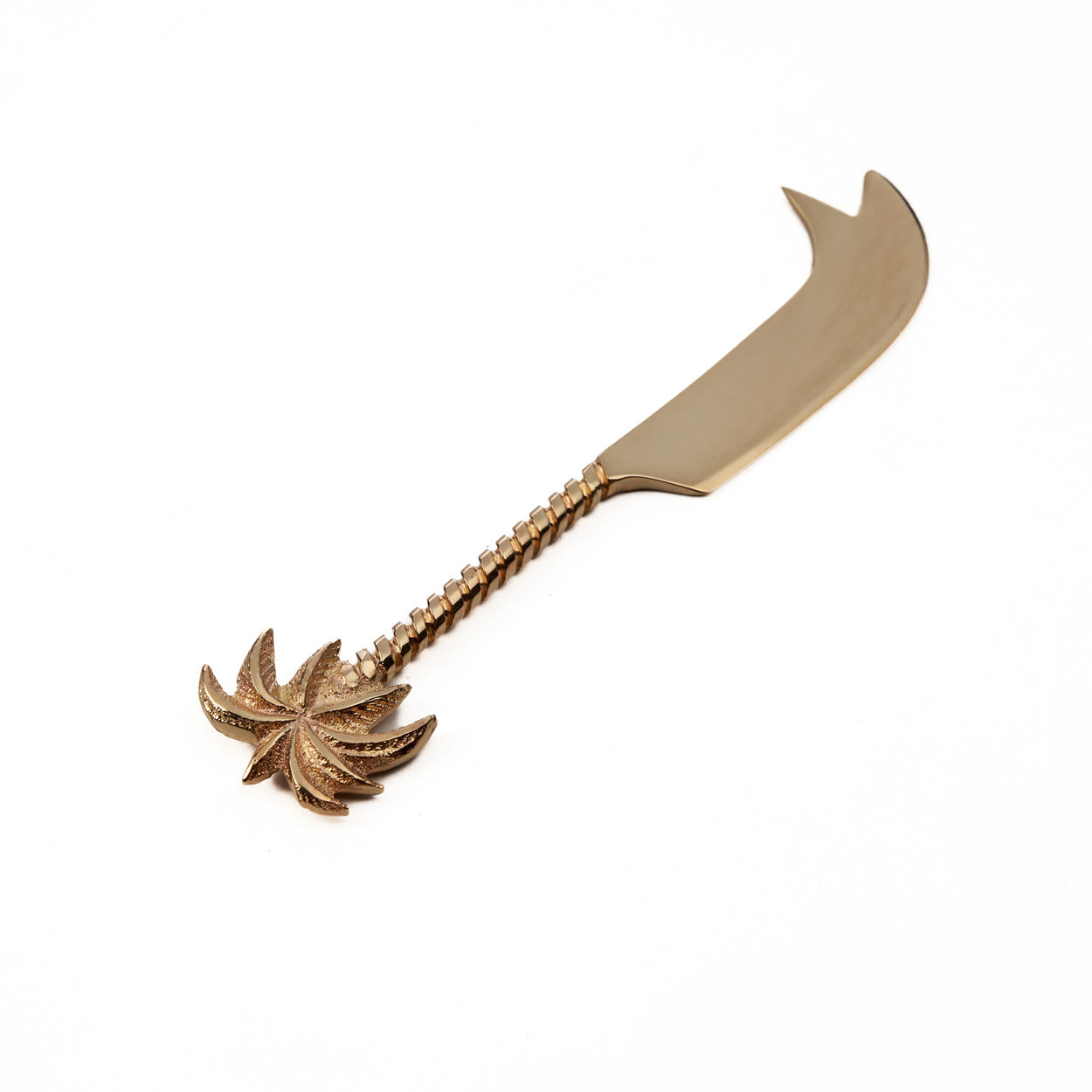 The Palm Tree Cheese Knife - Gold