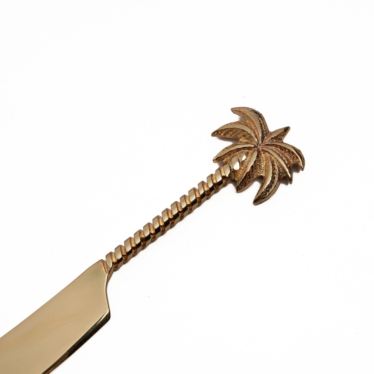The Palm Tree Cheese Knife - Gold