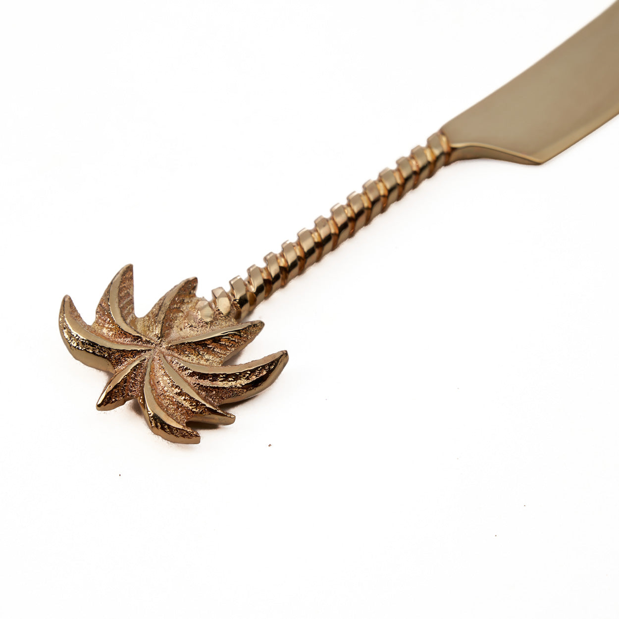 The Palm Tree Cheese Knife - Gold