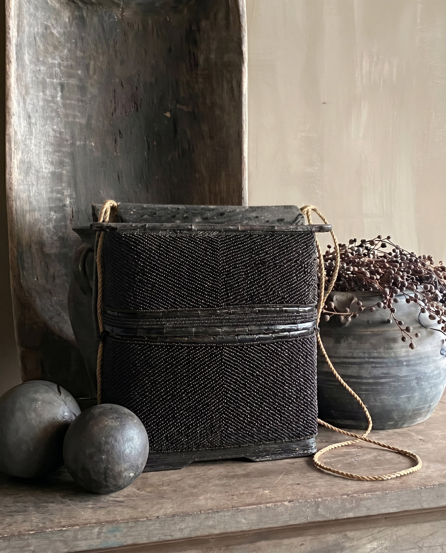 Le coffre au trésor perlé - Noir