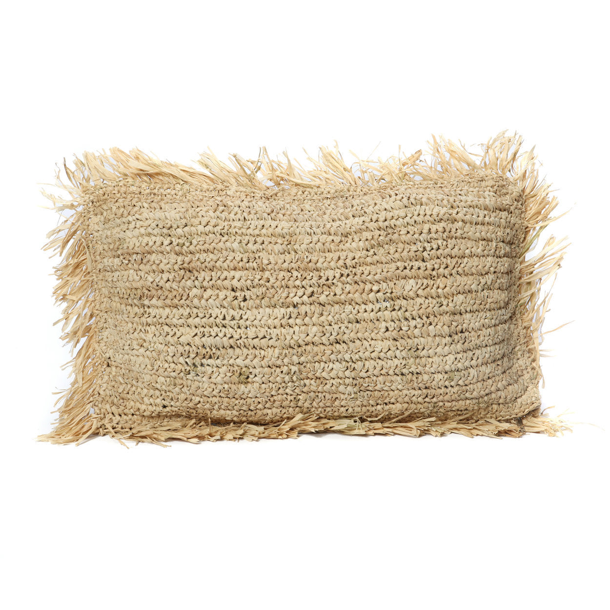 De Raffia Kussenhoes - Rechthoekig - Naturel - 30x50