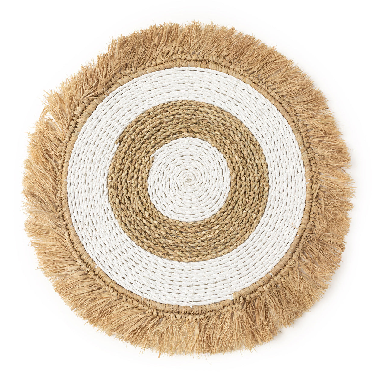 De Seagrass Raffia Placemat - Naturel Wit