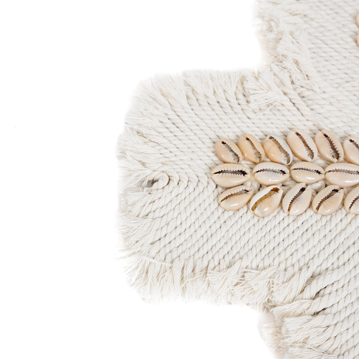 Het Macramé Kruis - Wit