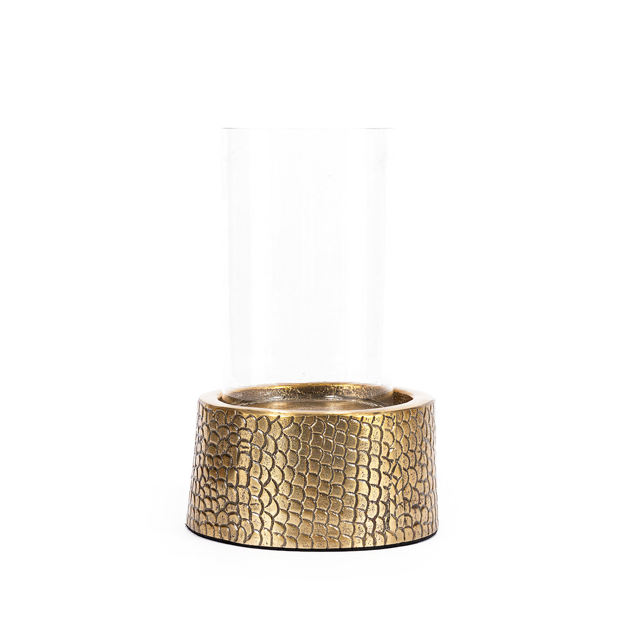 Le Bougeoir Croco avec Verre - Laiton - M