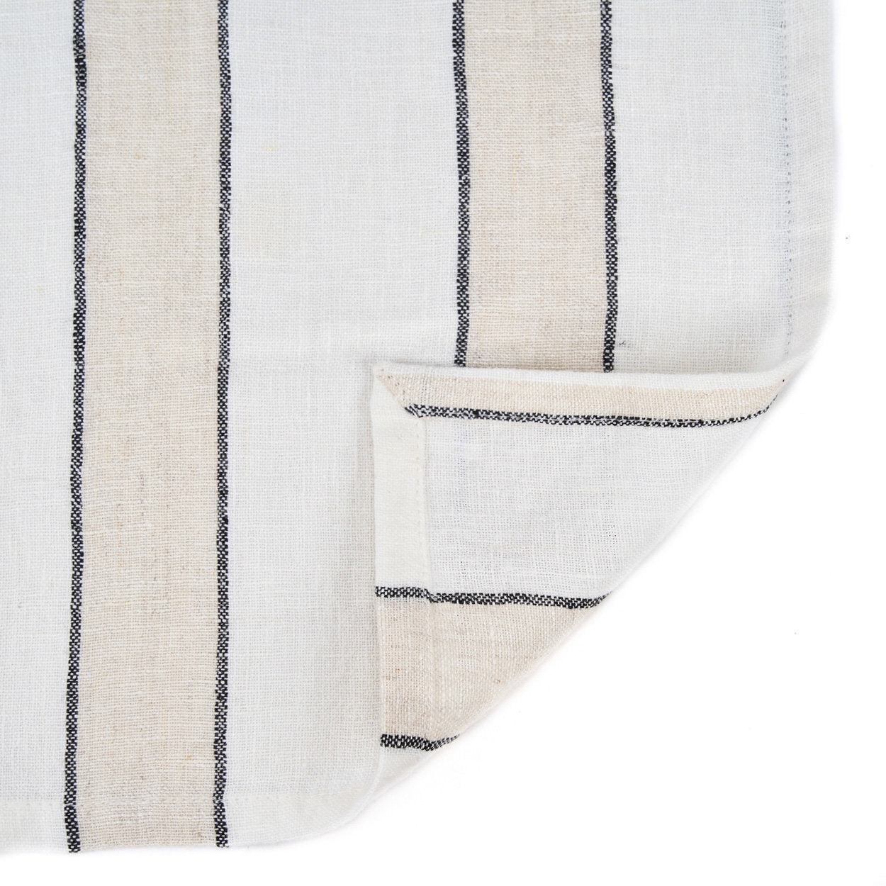 The Provence Napkin - Natural Black White - 45x45