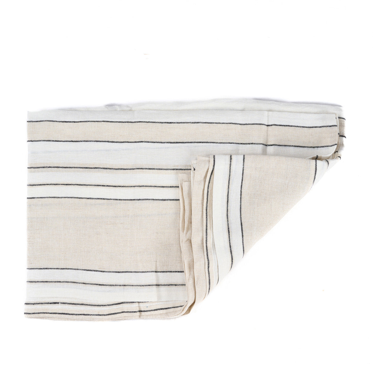 Het Provence Tafelkleed - Natural Black White - 150x300