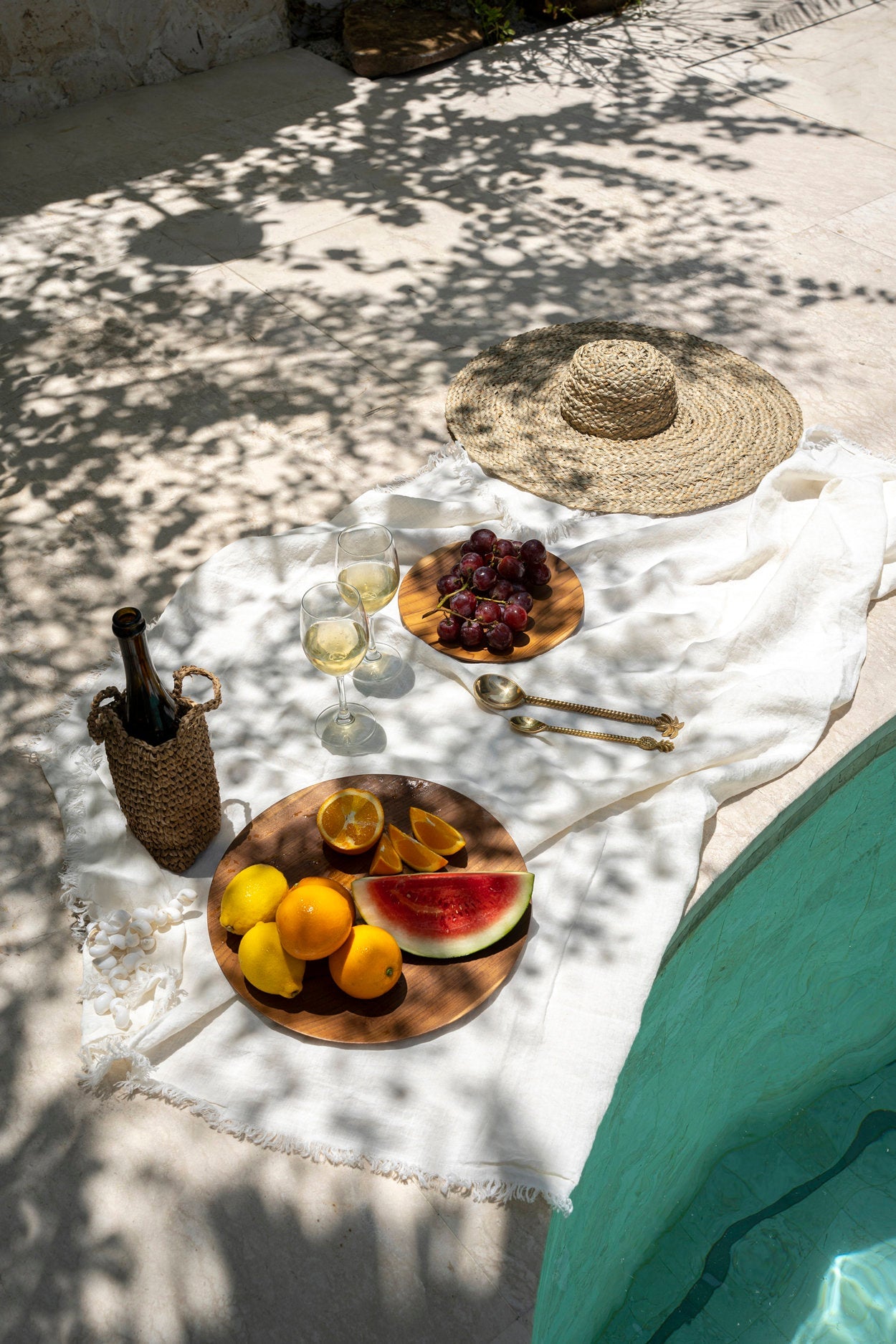 La Nappe en Lin - Blanc - 150x150
