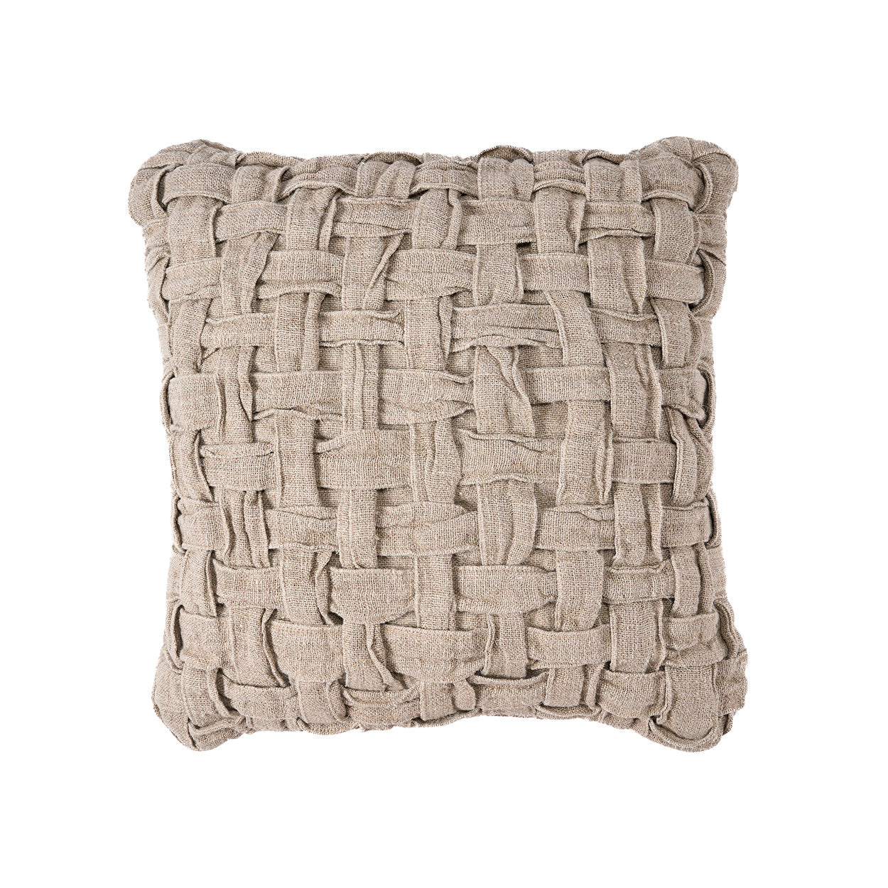 De Linen Crosier Kussensloop - Naturel