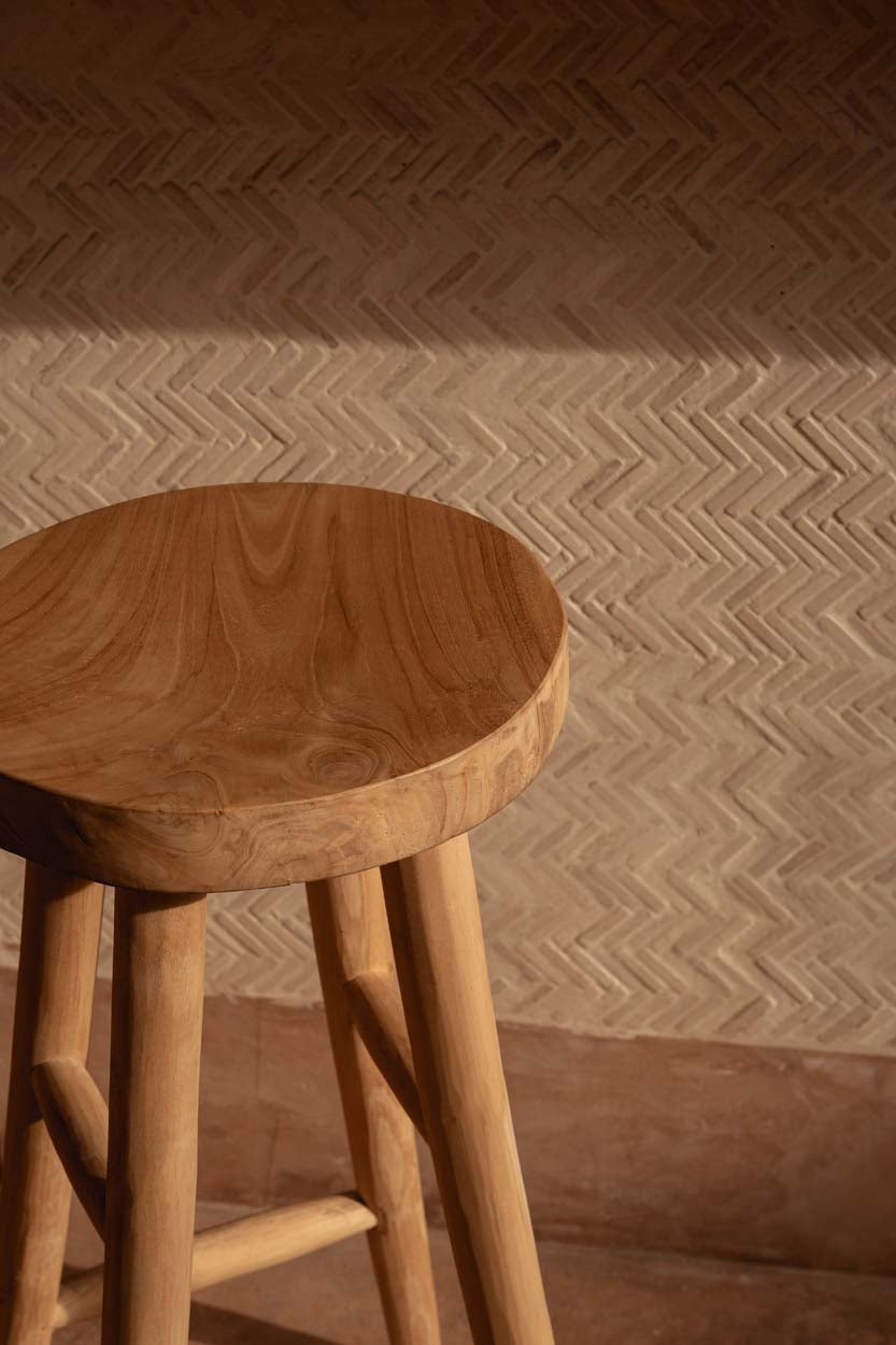 La chaise de bar Kedut - Naturel