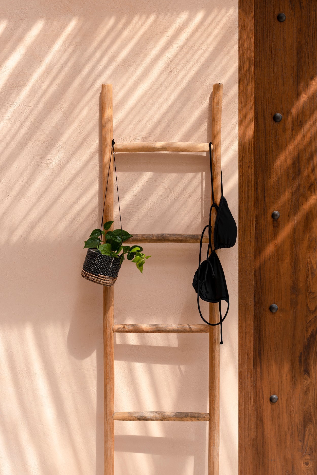Suspension pour Plantes Feuille de Bananier - Noir Naturel