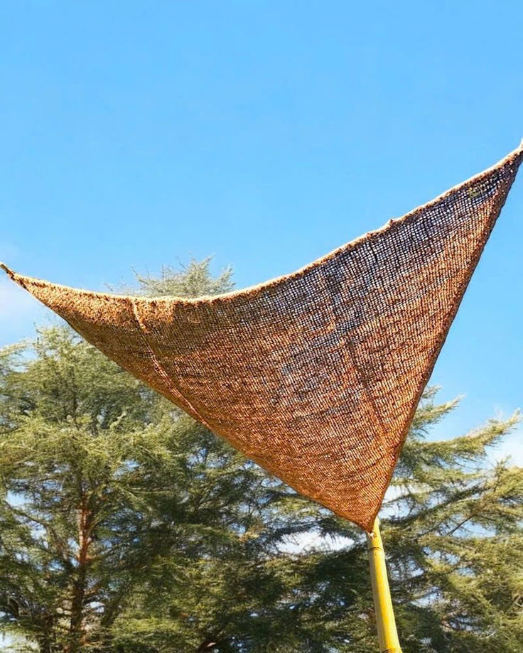 De Coco Shade Driehoekig- Naturel - 350x350