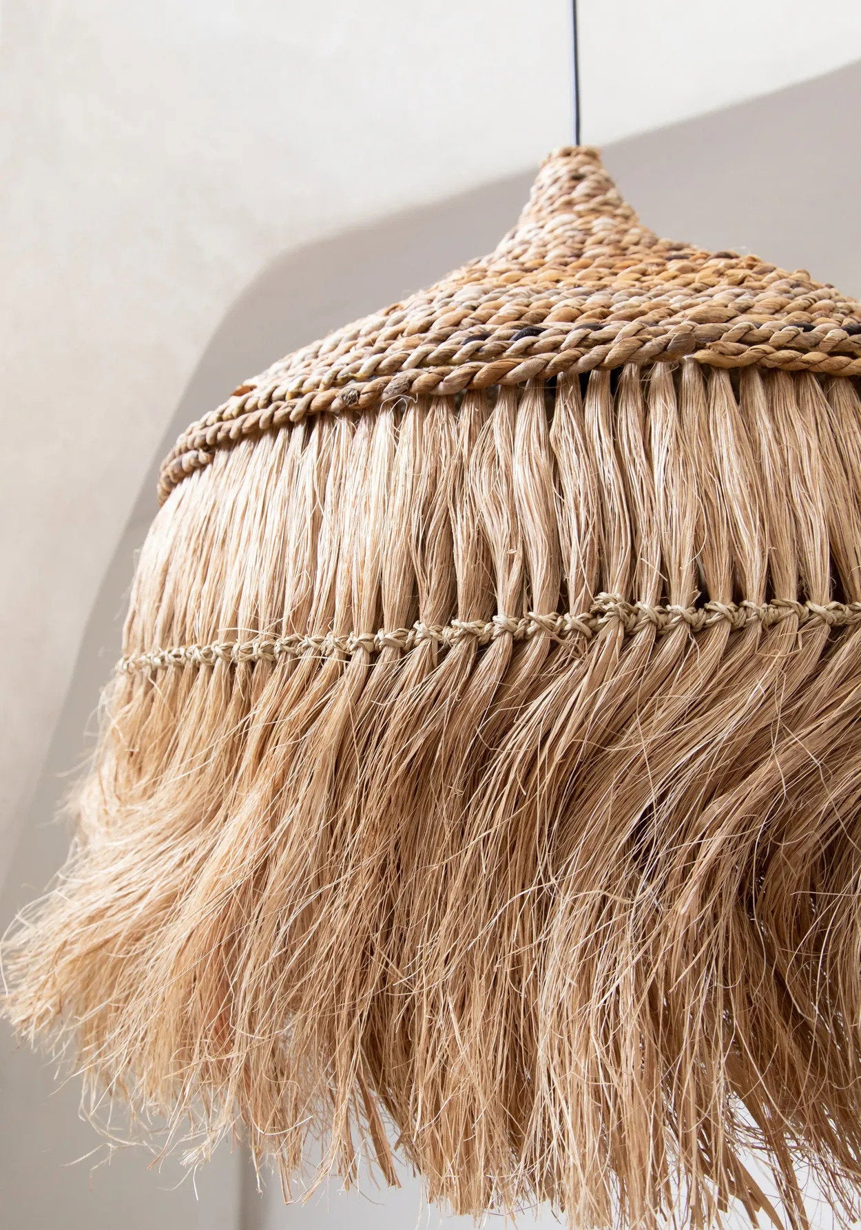 The Abaca Hoola Hanging Lamp - Natural - L