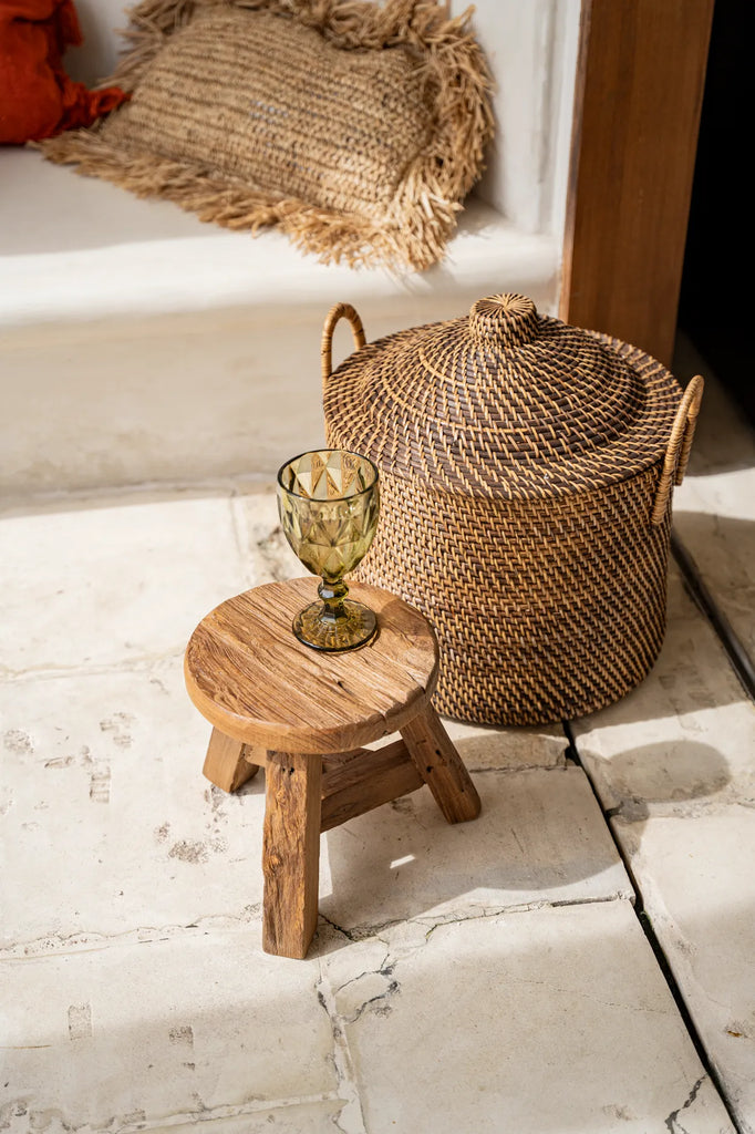 Le panier à poignées coloniales - Brun naturel