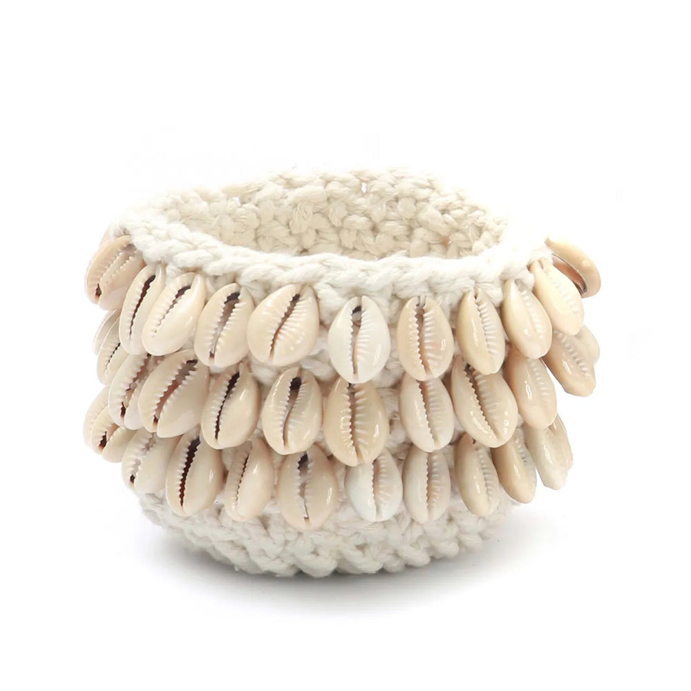 De Cowrie Macramé Kaarshouder - Naturel - S Bazar Bizar