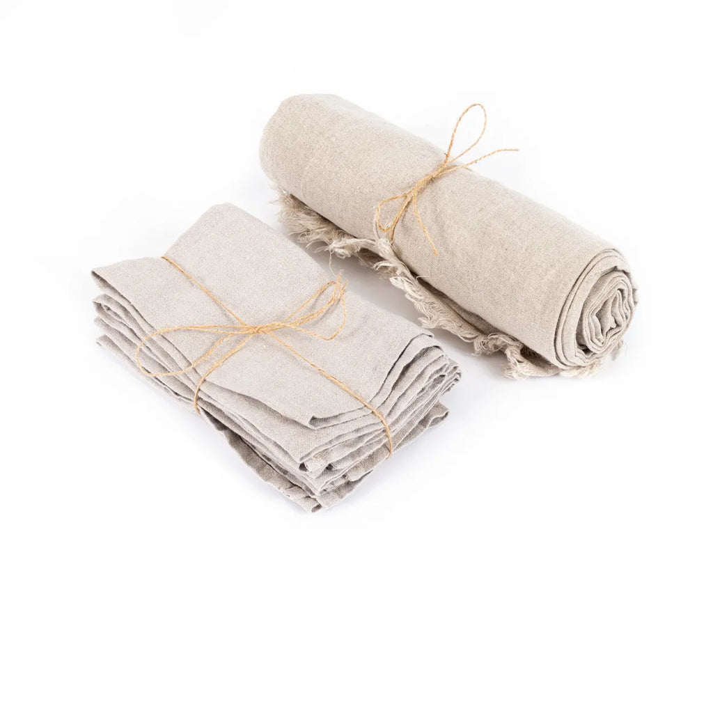 Het Linnen Servet - Beige - Set van 4
