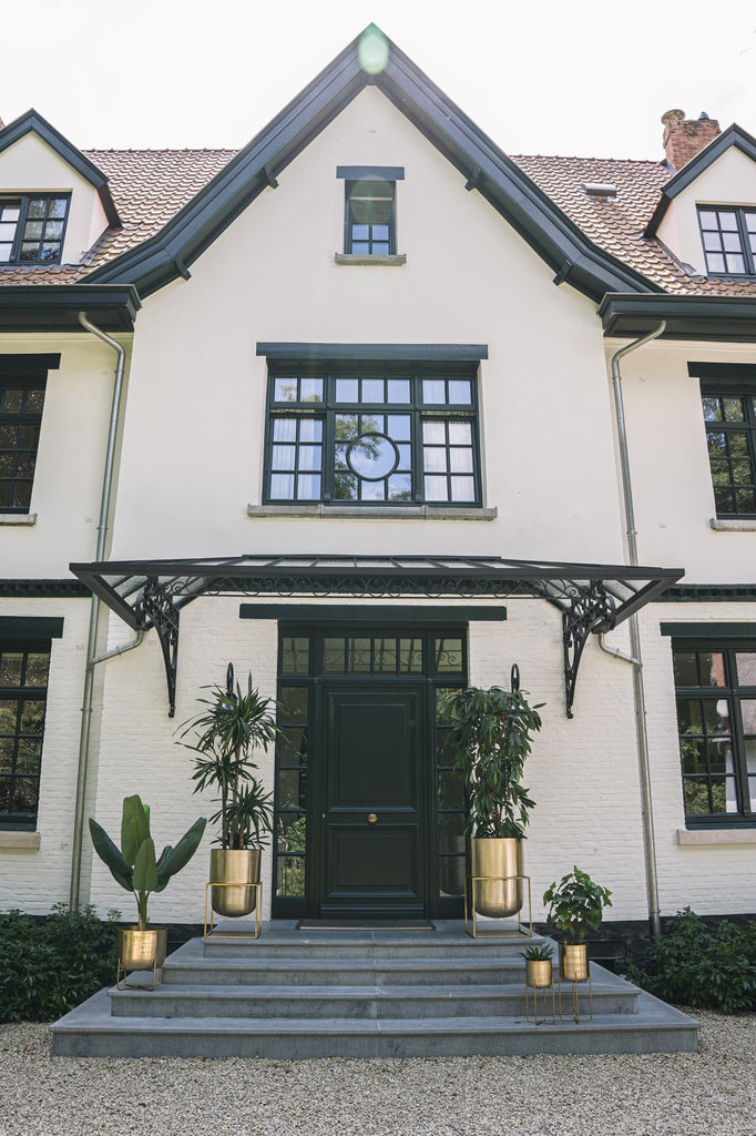 De Messing Plantenbak op Voet - Messing - M