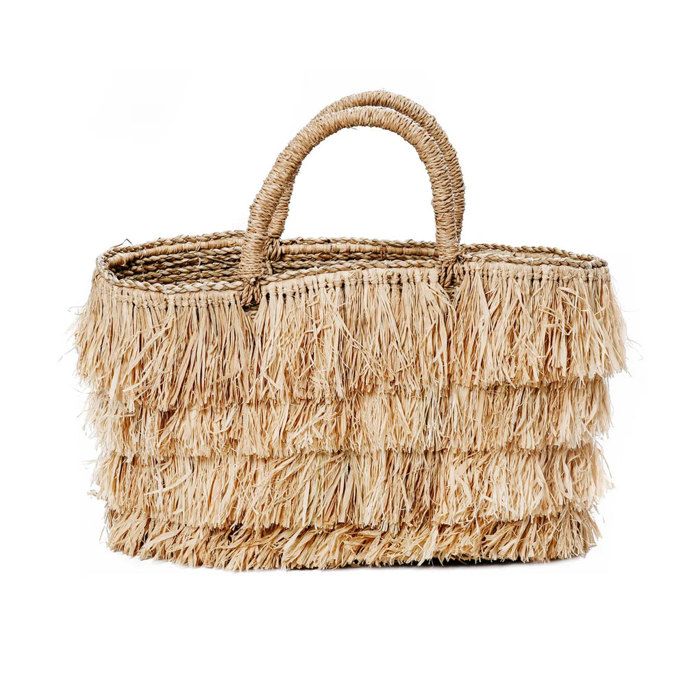 De Raffia Bahamas Mand - Naturel Bazar Bizar