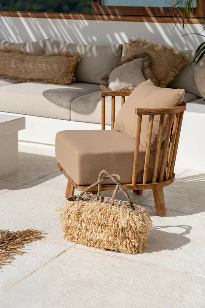 De Raffia Bahamas Mand - Naturel Bazar Bizar