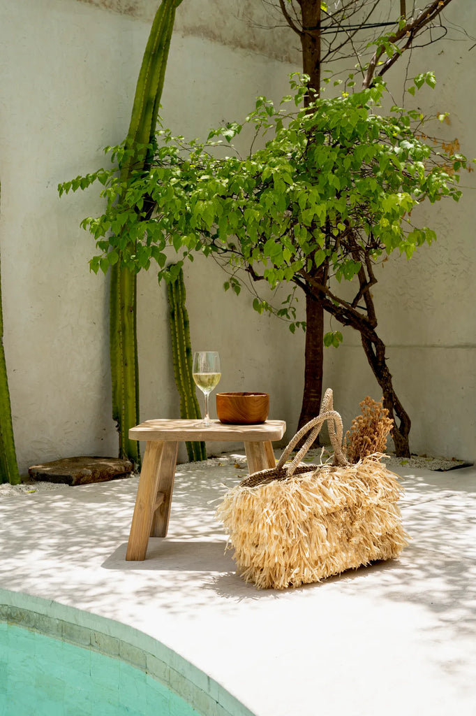De Raffia Bahamas Mand - Naturel Bazar Bizar