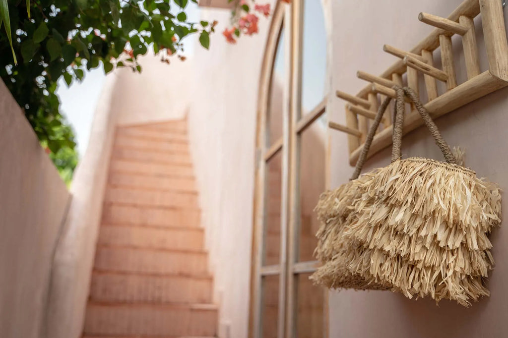 De Raffia Bahamas Mand - Naturel Bazar Bizar
