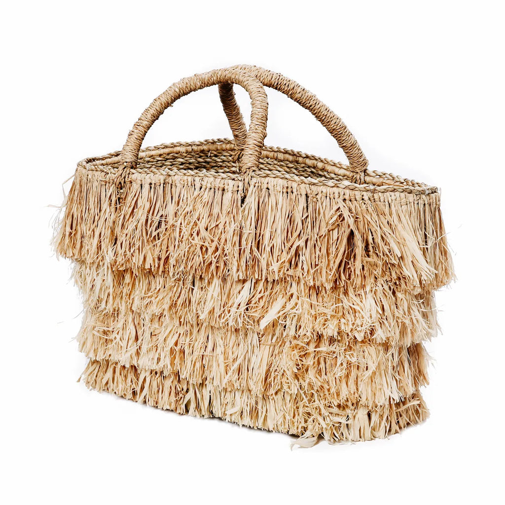 De Raffia Bahamas Mand - Naturel Bazar Bizar