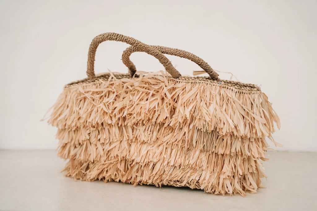 De Raffia Bahamas Mand - Naturel Bazar Bizar