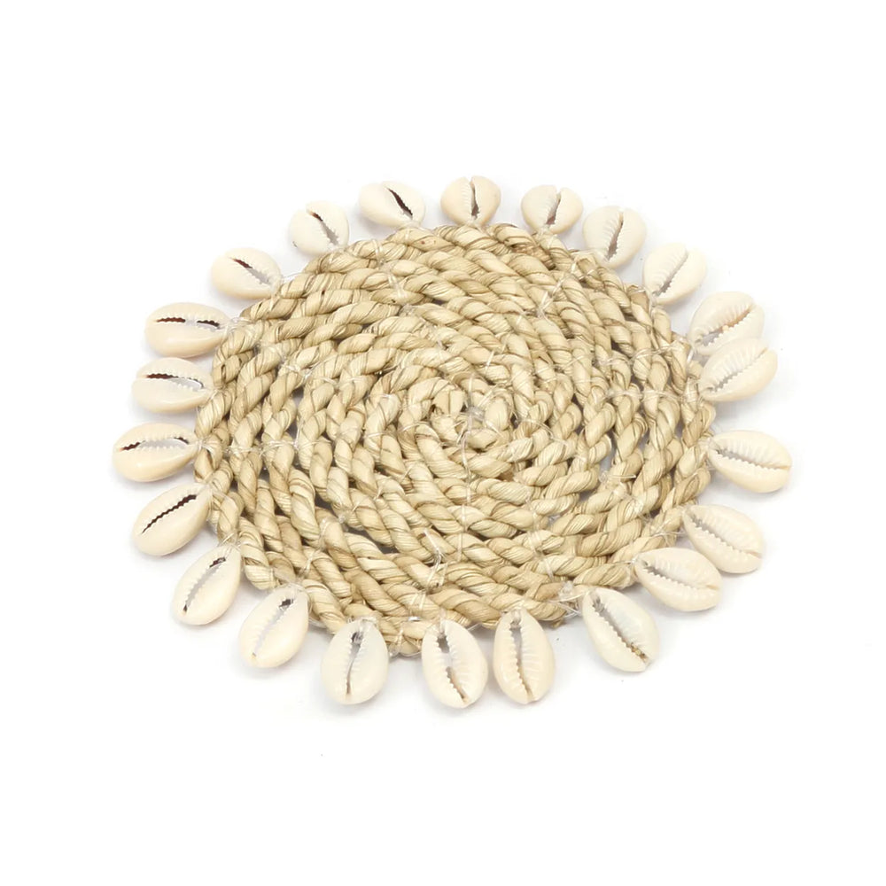 De Seagrass Shell Onderzetter - Naturel Bazar Bizar