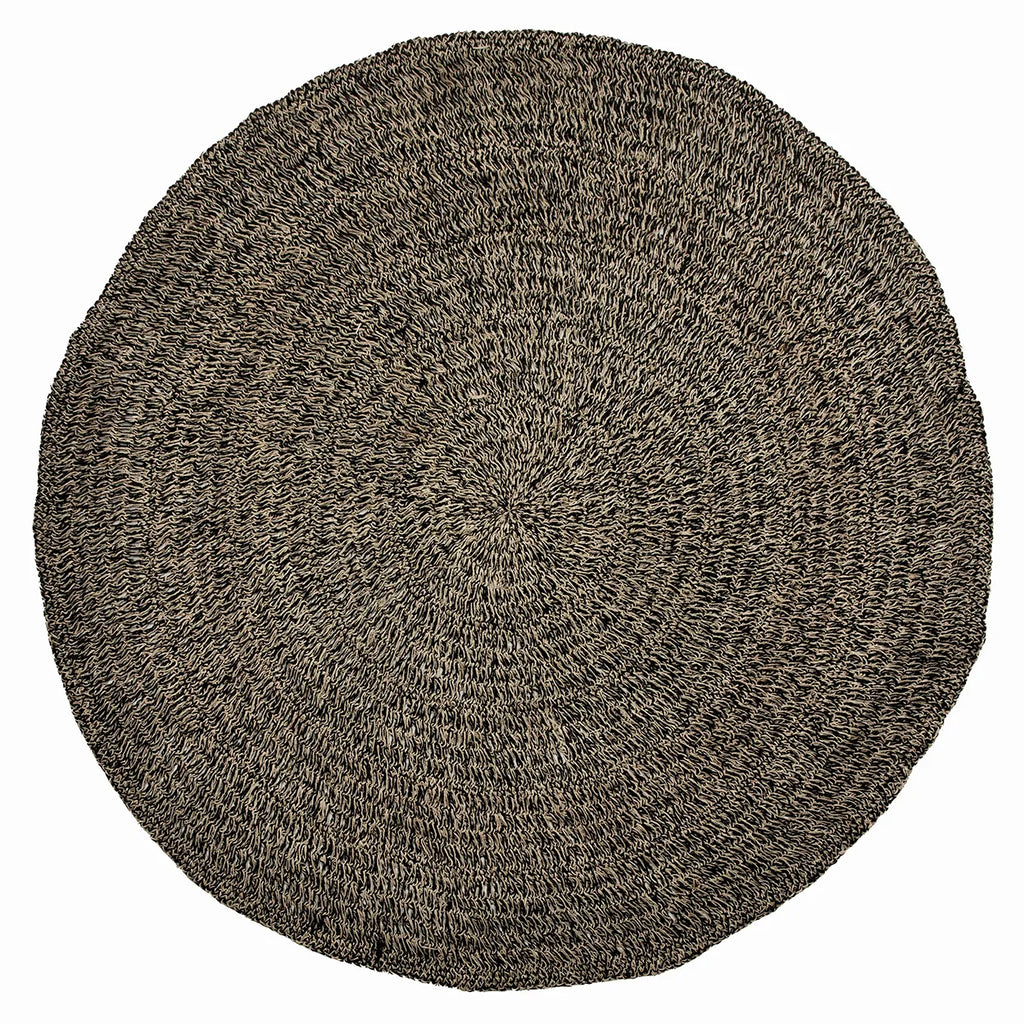 Le tapis en jonc de mer - Noir naturel - 200
