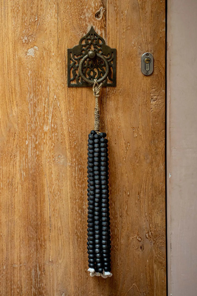 Décoration à suspendre Perles en bois - Noir