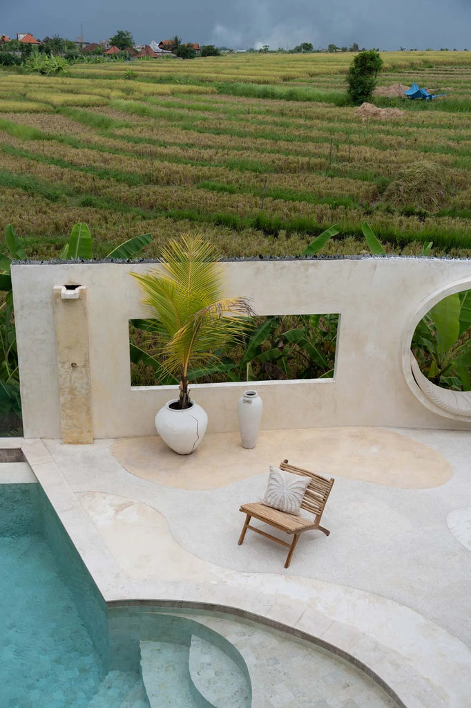 The Isla Palm Cushion Cover - Natural White