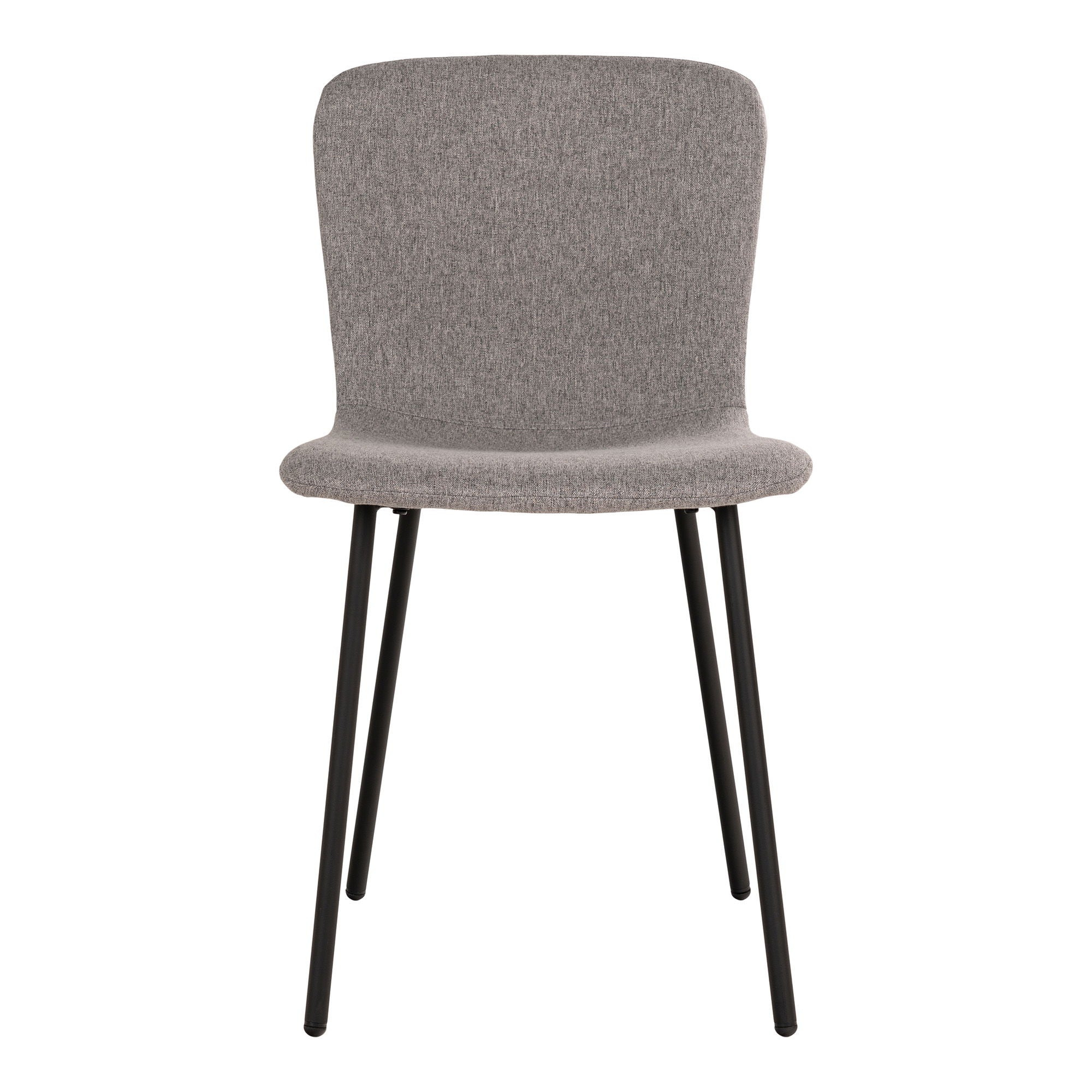 Halden Dining Chair - Dining Chair, light grey with black legs (set of 2)