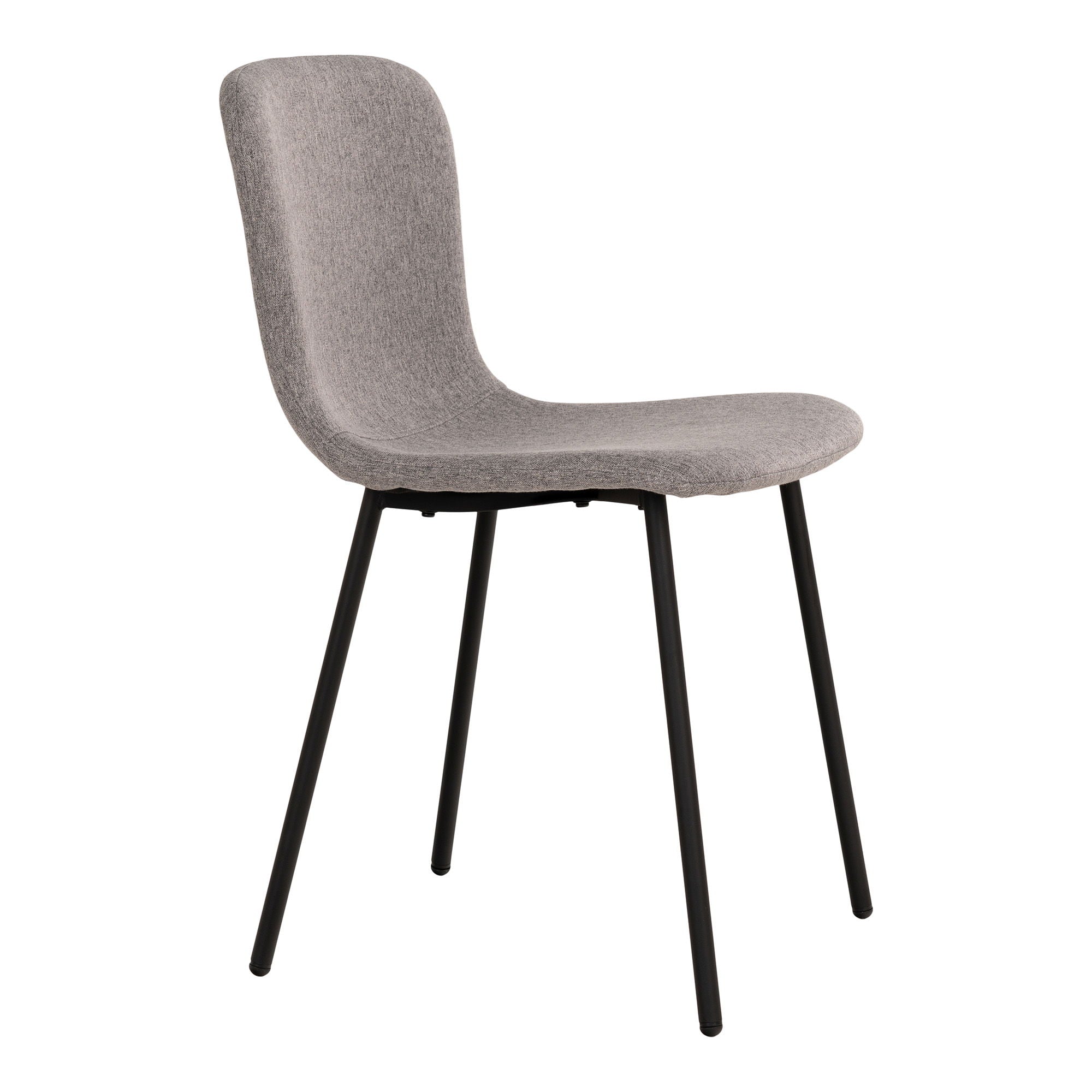 Halden Dining Chair - Dining Chair, light grey with black legs (set of 2)