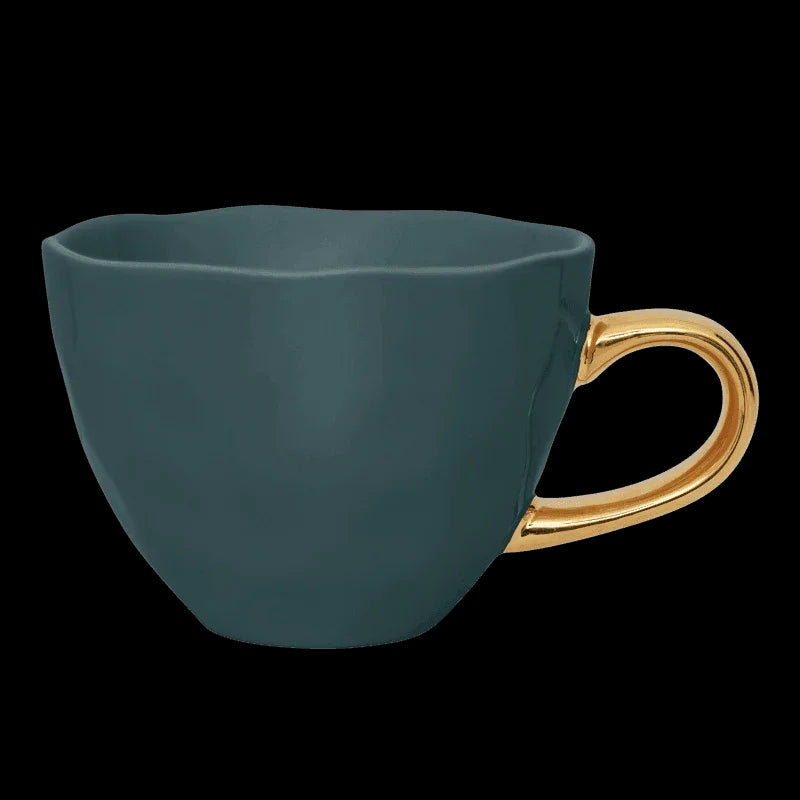 Good Morning cup Cappuccino / Tea Ø11 cm - Blue Green (set of 4)