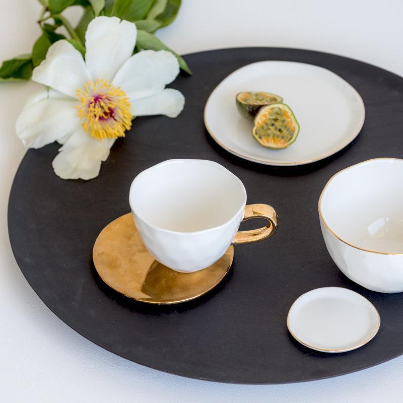 Good Morning plate Ø14 cm - gold (set of 4)