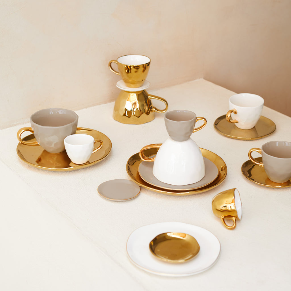 Good Morning plate Ø14 cm - gold (set of 4)