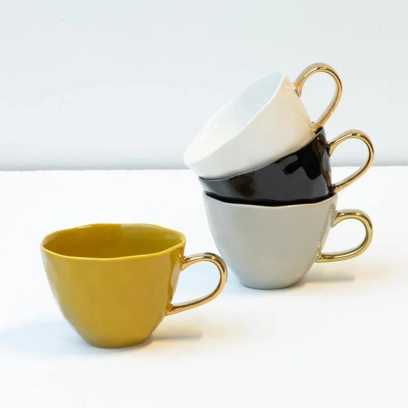 Good Morning cup Cappuccino / Tea Ø11 cm - Amber Green (set of 4)