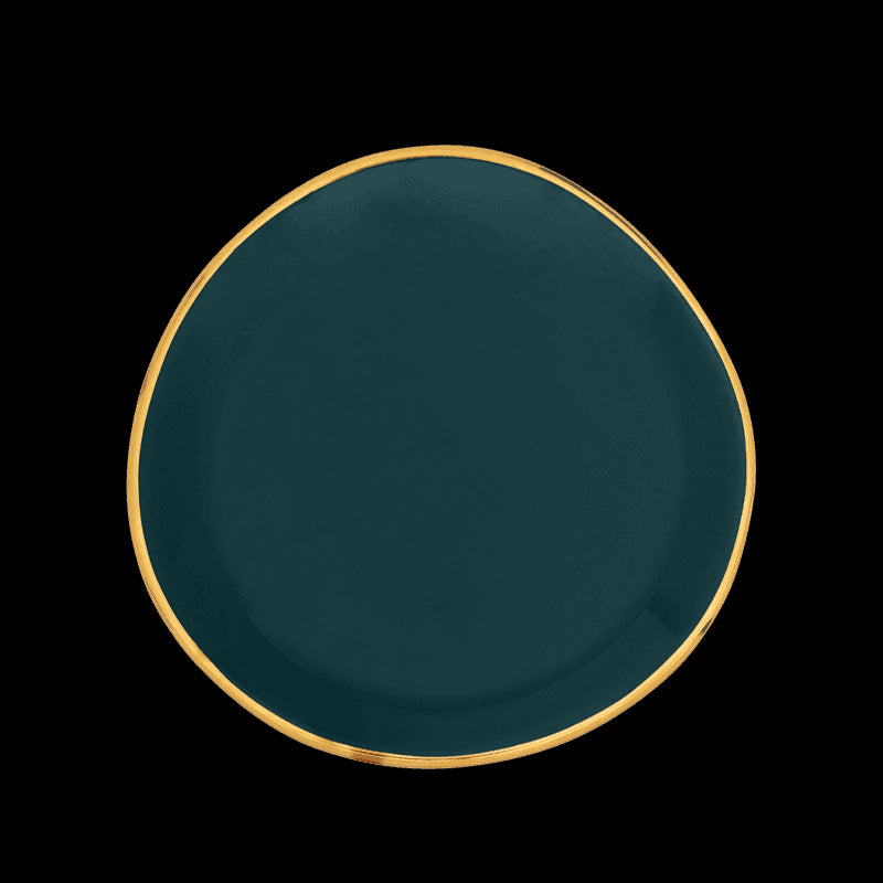 Good Morning plate Ø9 cm - Blue Green (set of 4)