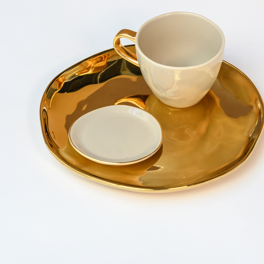 Good Morning plate Ø9 cm - Gray Morn (set of 4)
