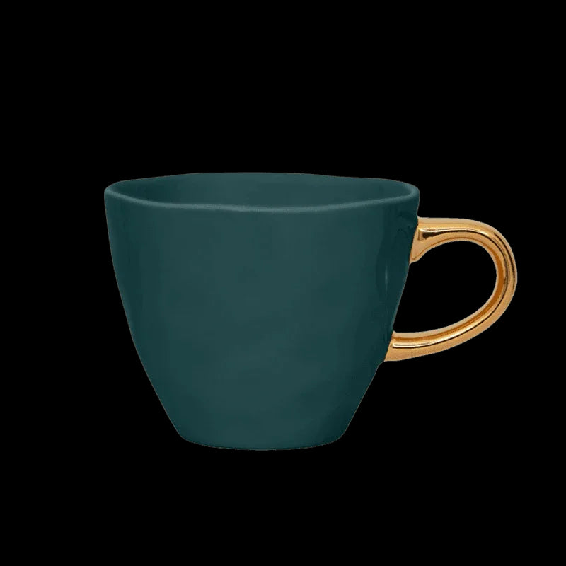 Good Morning cup Coffee Ø8 cm - Blue Green (set of 4)